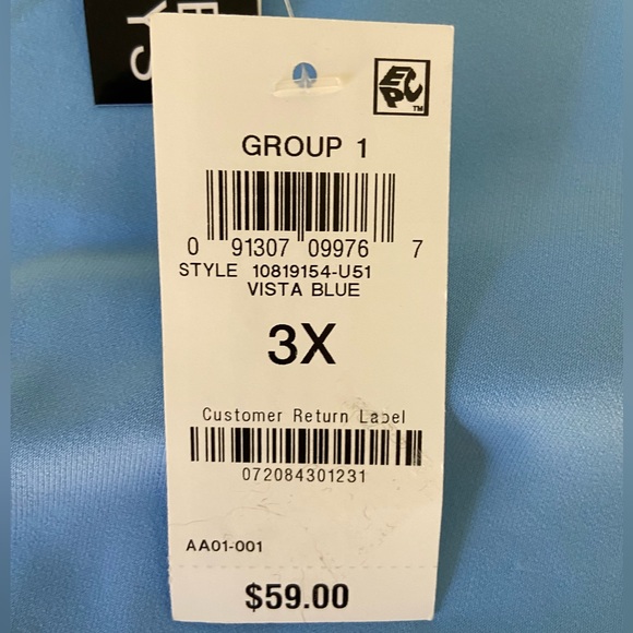 Bar III Plus Size Seamed V-Neck Top Vista Blue Various Sizes New With Ta… - Picture 2 of 10